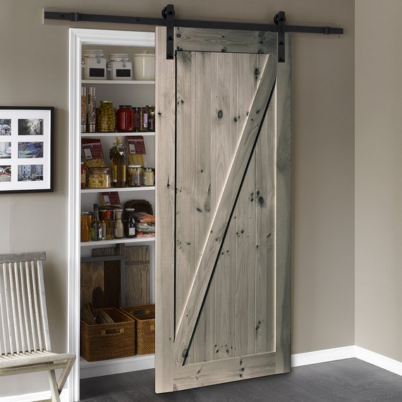 Classic Gray Rustic Natural Barn Door Handmade with by RusticDeals