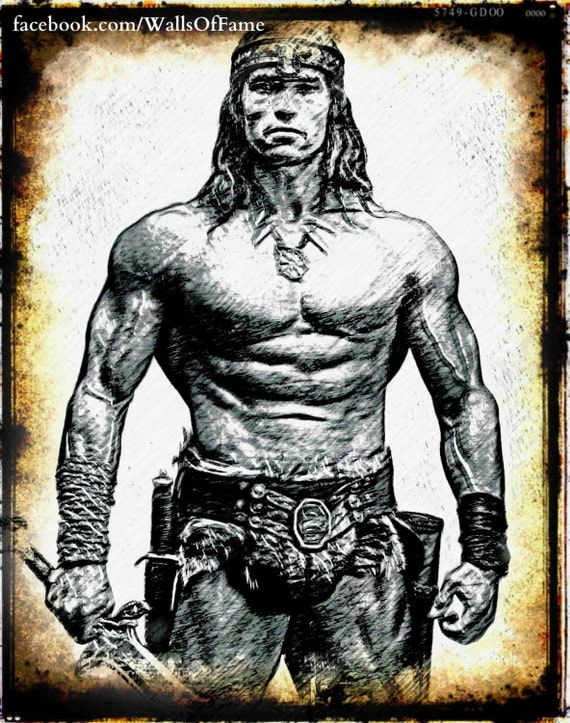 Conan The Barbarian Drawing 10 Arnold Schwarzenegger