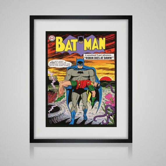Framed Wall Art VINTAGE COMIC BOOK CoverBatman Wall Art