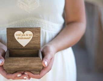 WIll you be my Bridesmaid Proposal Gift Box Bridal Party Favors Keepsake Box Bridal party keepsakes Gift Maid of honor Bridesmaids