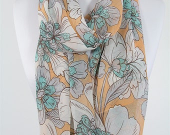 Floral Scarf Spring Summer Fall Fashion Scarf Infinity Scarf Loop Women Fashion Accessories Christmas Gift For Her For Mom For Women Fatoz