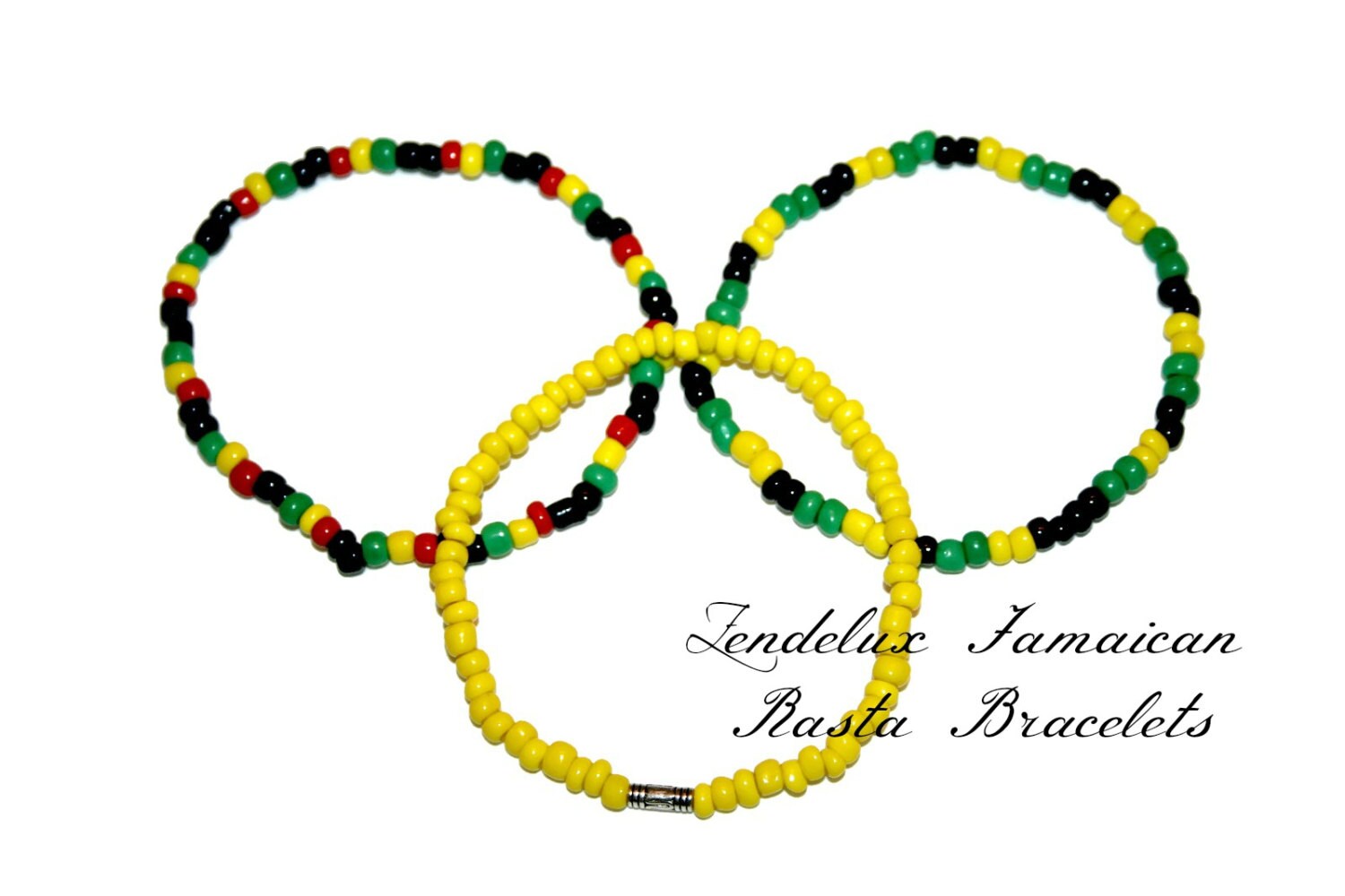 Jamaican Bracelets Mens Bracelet Seed Bead Bracelet Reggae