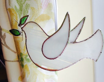 Stained glass peace dove
