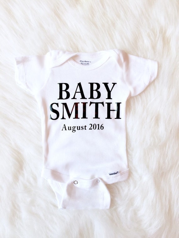 Pregnancy Announcement Onesie Baby by KennedyClairesCloset on Etsy