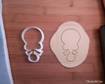 Baby Rattle with Bow Cookie Cutter. Baby Shower Cookie Cutter. 3D Printed. Rattle Cookie Cutter. Baby Shower Cookies. Baby Shower Favors.