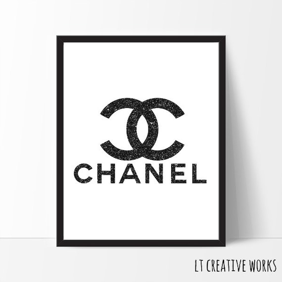 Chanel Logo Fashion Coco Chanel Print Black by LTCreativeWorks