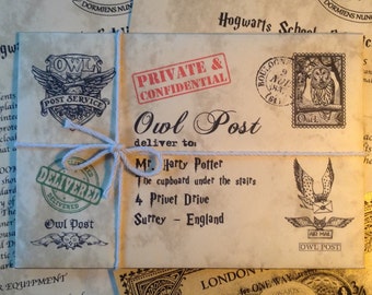 Personalized Harry Potter / Hogwarts Acceptance Letter - Includes a FREE GOLD Hogwarts Express Ticket, Harry potter gift for son - daughter