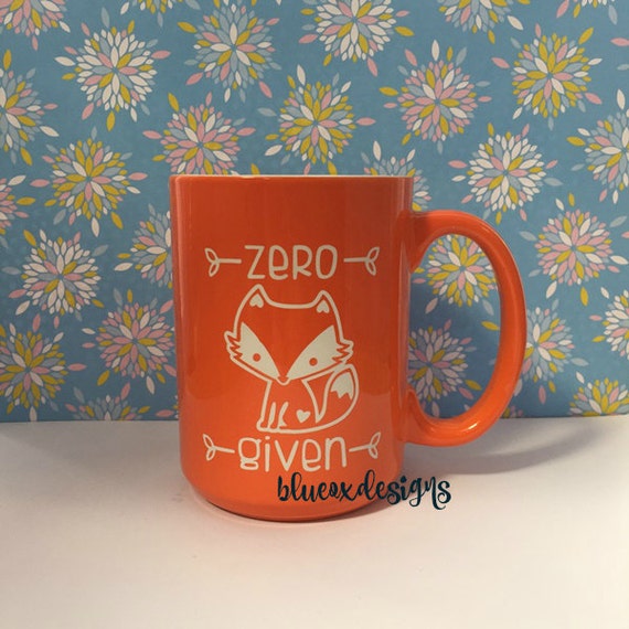Etched Zero Fox Given Coffee Mug / Coffee Cup by BlueOxDesigns