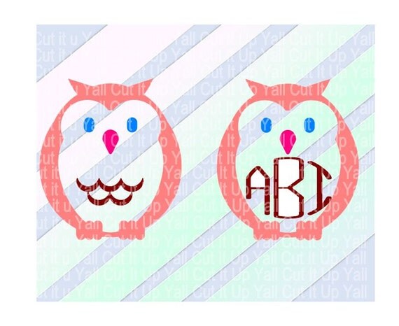 Download Owl Monogram Cutting File, Svg- Dxf- Fcm- Png, Cut Files ...