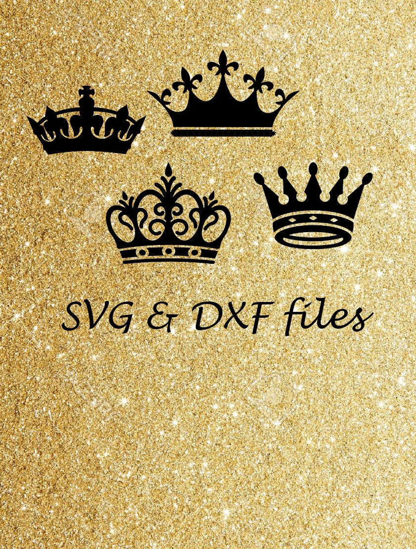 Crowns SVG DXF cut files Princess Crown Svg Silhouette