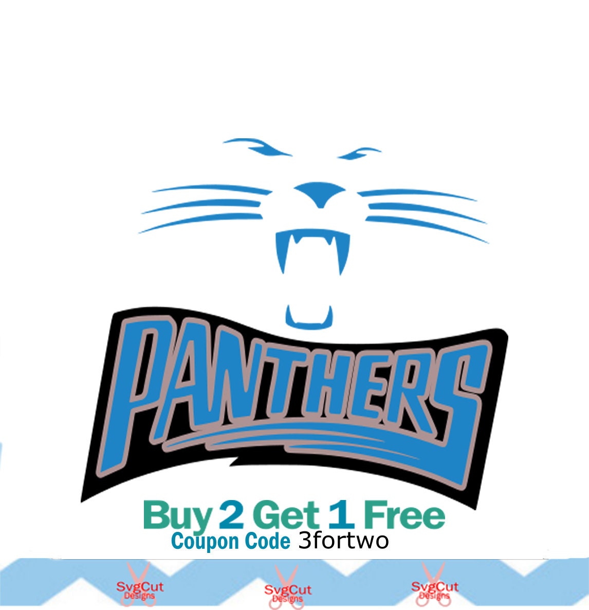 Carolina Panthers SVG Logo files by layers SVG by svgcutdesigns