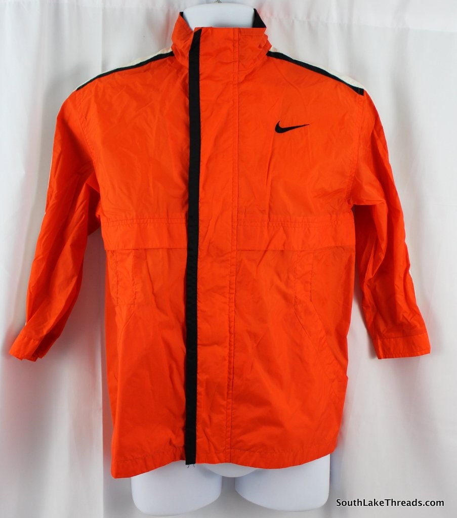 nike orange rain jacket