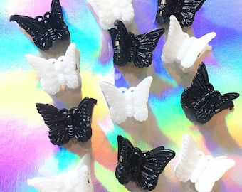 90's Butterfly Clips, 90's Hair Clips, 90's Accessories, Butterfly Clips, 90s Vintage, Soft Grunge, Pastel Grunge, Pastel Goth, Kawaii