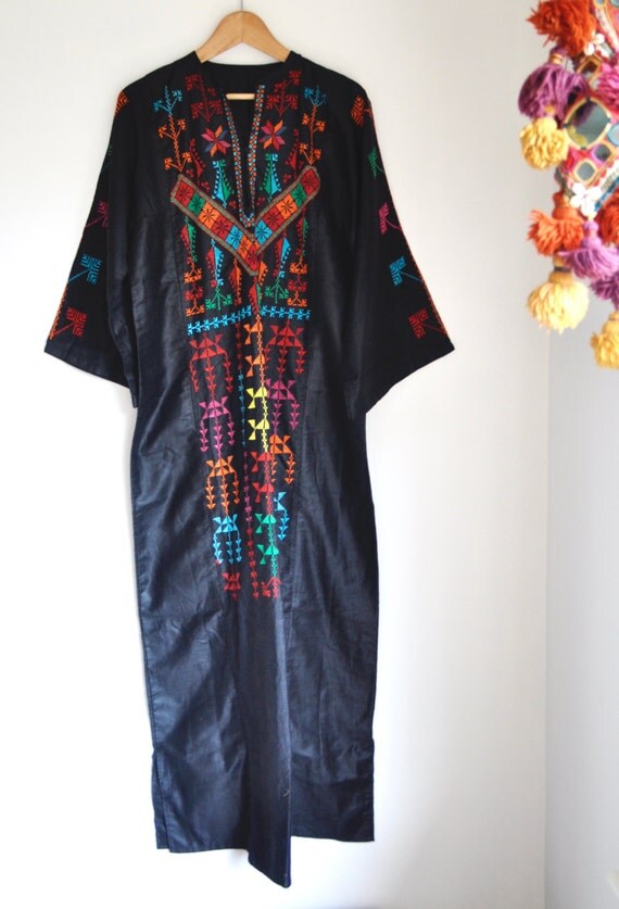 Embroidered Kaftan Middle Eastern Cross Stitch Bedouin