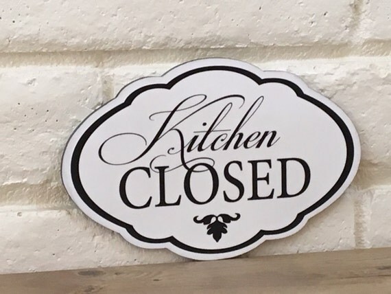 Kitchen Closed Wood Sign Elegant Kitchen Decor Black And   Il 570xN.1002052096 8nqq 