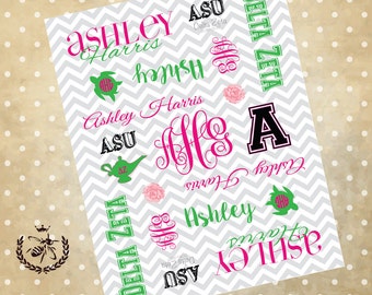 Personalized Sorority Blanket, Delta Zeta, Sister Gift, Graduation Blanket, Tailgate Blanket, Dorm Room, College Blanket