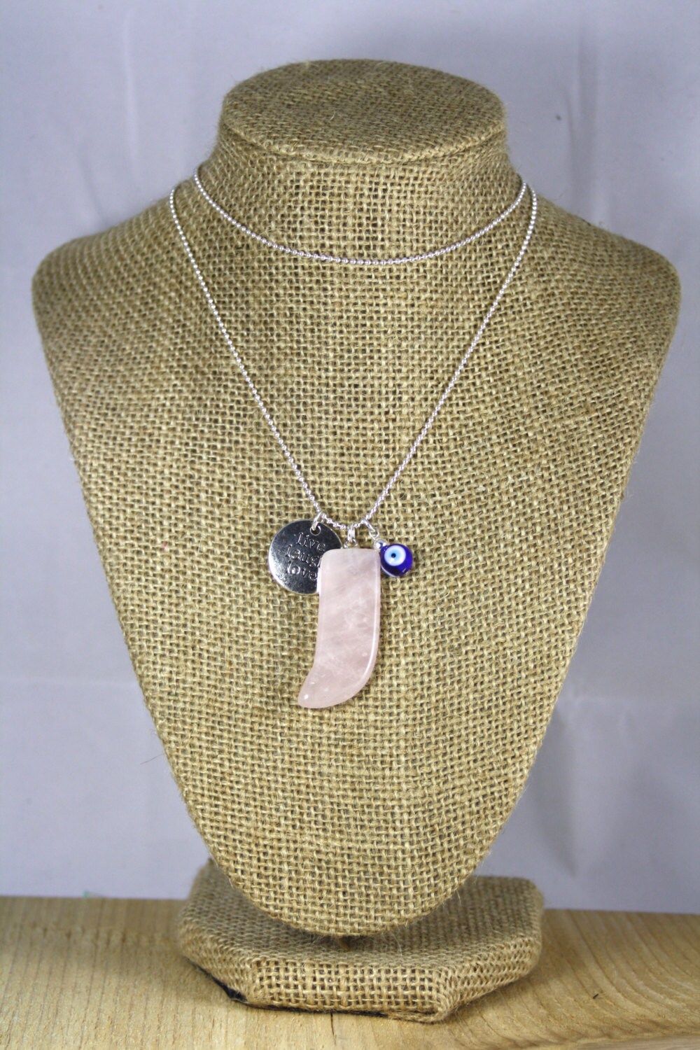natural rose quartz chakra necklace