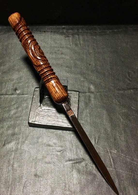 Custom Hand Carved Wooden Handle LetterOpener by MadebyMejesquire