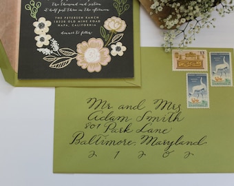 Custom Envelope Calligraphy : Summer Style