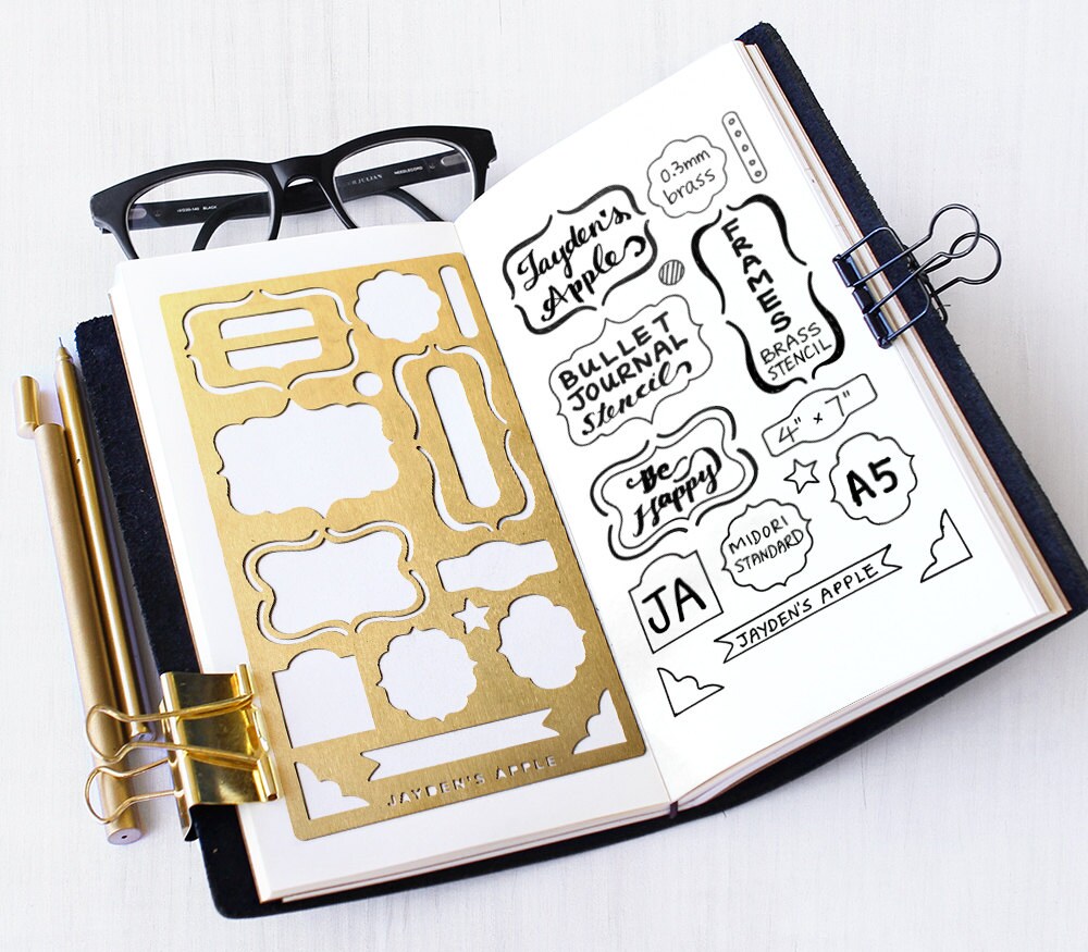 Planner Stencil Bullet Journal Stencil Basic Frames Stencil