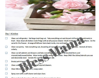 Declutter Your Home in 7 Days Checklist, Organize Your Home, Declutter Your Home, Home Checklist