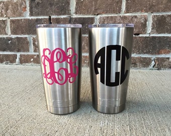 Decal for Yeti Rambler, Yeti Monogram, Yeti Decal, Monogram Sticker, Monogram for Yeti, Yeti Rambler Decal, Yeti Decal for Men, Yeti Cup