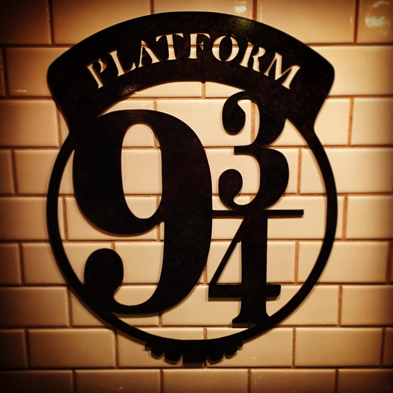 Platform 93/4 Sign Hogwarts Inspired 16 Gauge Metal Sign