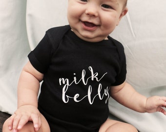 Milk Belly Baby Onesie, Girl Boy Unisex Onesie
