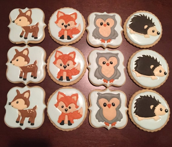 Items similar to Woodland Animal Sugar Cookies on Etsy