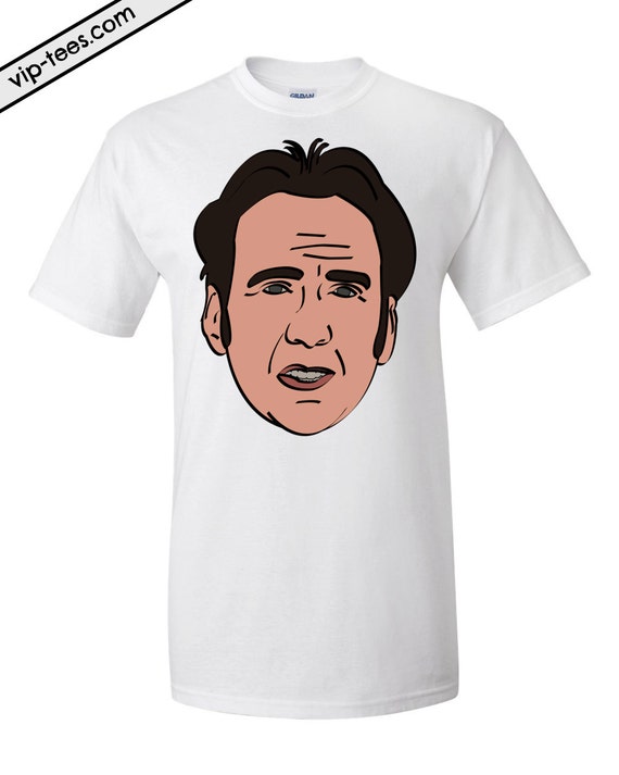 Nicholas Cage Shirt Funny Shirt Celebrity Portraits Funny