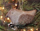 Primitive Christmas Nesting Bird Ornie PATTERN, Ornament Pattern, Folk Art