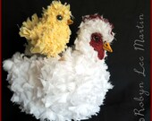 RESERVED for BEV-Soft Sculpture Honeysuckle Hen and Her Chick Charlene