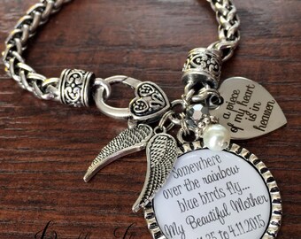 SYMPATHY gift, In memory of sympathy gift, REMEMBRANCE jewelry, remembrance gifts, Somewhere over the rainbow, ANGEL wings, cross charm