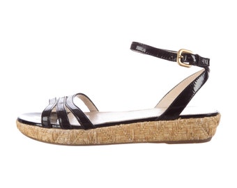prada woven leather sandals