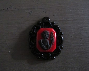 Red Cameo Pendant