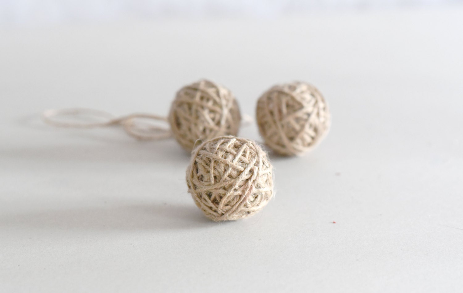 Jute Twine Balls Rustic Christmas Ornaments Jute String by kaleda