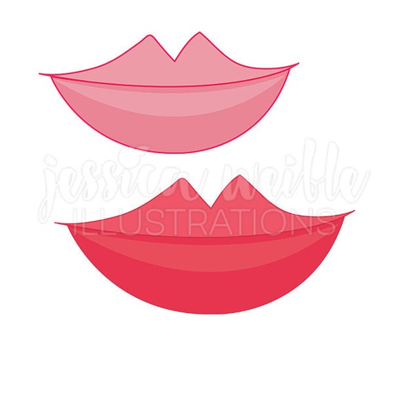 Kissy Lips Cute Digital Clipart Cute Lips Clip art Valentine