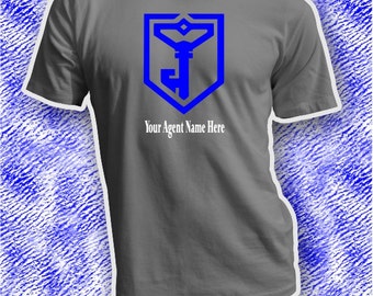 Ingress Resistance T Shirt - Personalized Agent Name Shirt - Ingress Smurfs Agent Tee - Unisex Resistance Shirts - Ingress Smurfs Apparel