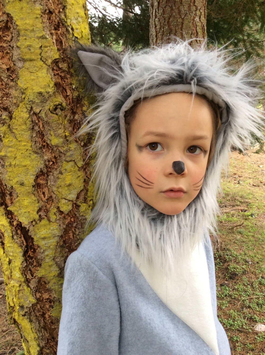 Grey Wolf Halloween Kids Costume for Boys or Girls Toddler