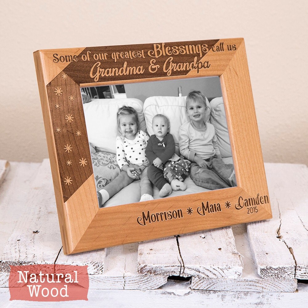 Gifts for Grandpa Personalized Grandparents Picture by