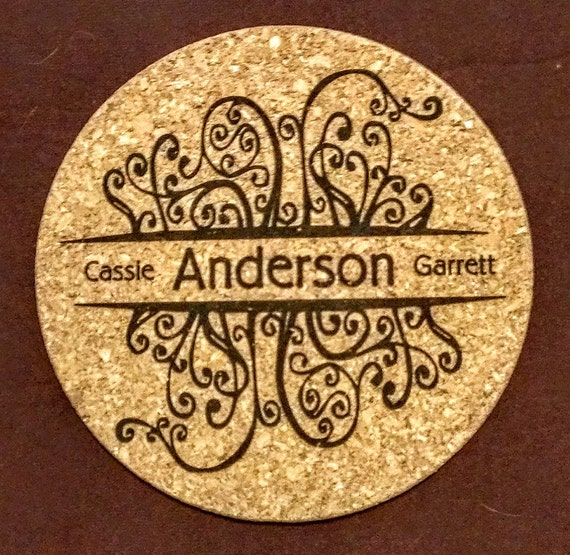 Personalized Cork Trivet by RustyAnt on Etsy