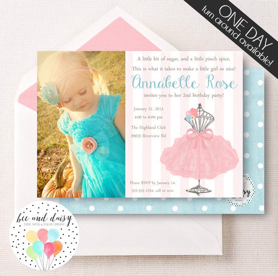 Ballerina Invitation, Ballerina Birthday Invitation, Ballerina Party, Girl First Birthday, Girl Birthday, Printable Ballerina Photo Invite Il_570xn