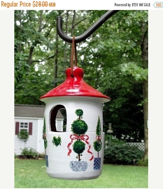 on sale hanging ceramic bird feeder for by ellensclaycreations on sale hanging ceramic bird feeder for by ellensclaycreations