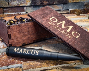 USA Engraved Bullet Bottle Opener, Groomsmen Gift, Boyfriend Gift, Groomsmen Bullet Bottle Opener, .50 Cal Bottle Opener, US Mil Once Fired