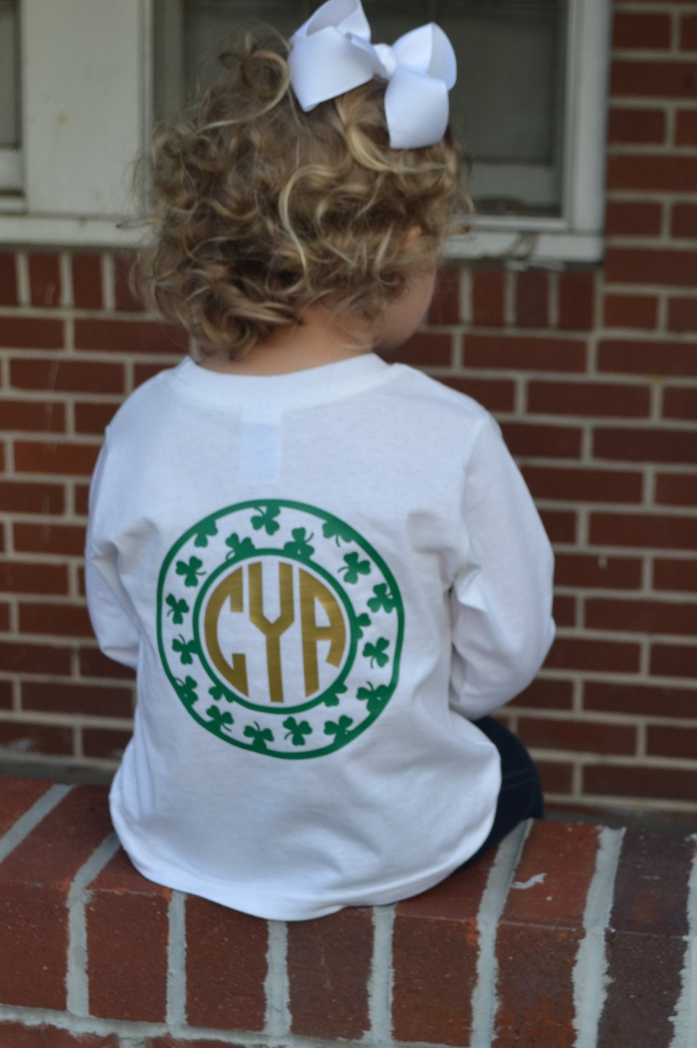 Monogram St Patricks Day Shirt Toddler Shamrock