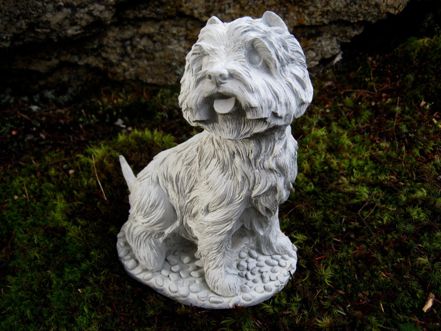 Westie Statue West Highland Terrier Cement Garden Dog