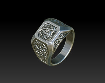 Tree of life mens wedding ring