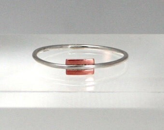 statement rings, equal, equal sign, equality, copper and silver, friendship ring, lovers, copper and silver ring, eco friendly, women