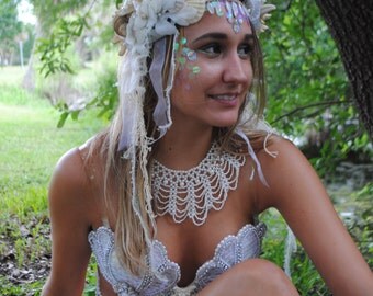 Aphrodite Pearl Goddess Necklace - Mermaid Costume Necklace