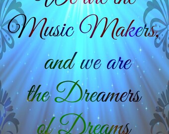 We are the music makers | Etsy UK